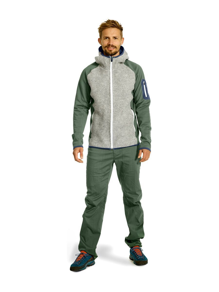 Ortovox Merino Fleece Plus Classic Knit Hoody M, green forest - Bild 3