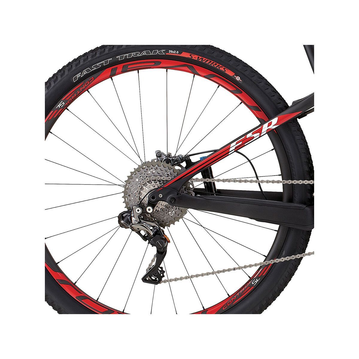 Specialized S-Works Epic FSR 29, satin gloss carbon/flo red/white - Bild 4