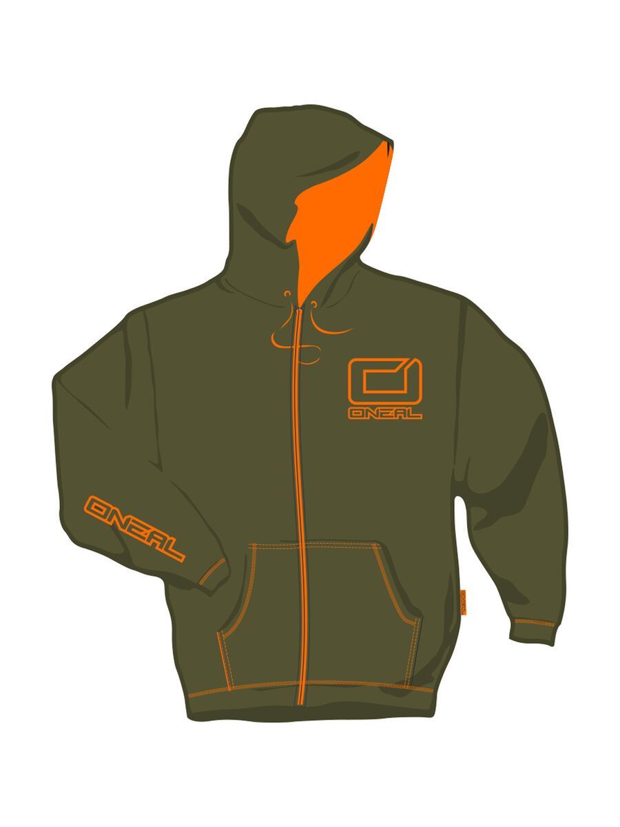 ONeal Piledriver Hoodie, olive/orange - Bild 1