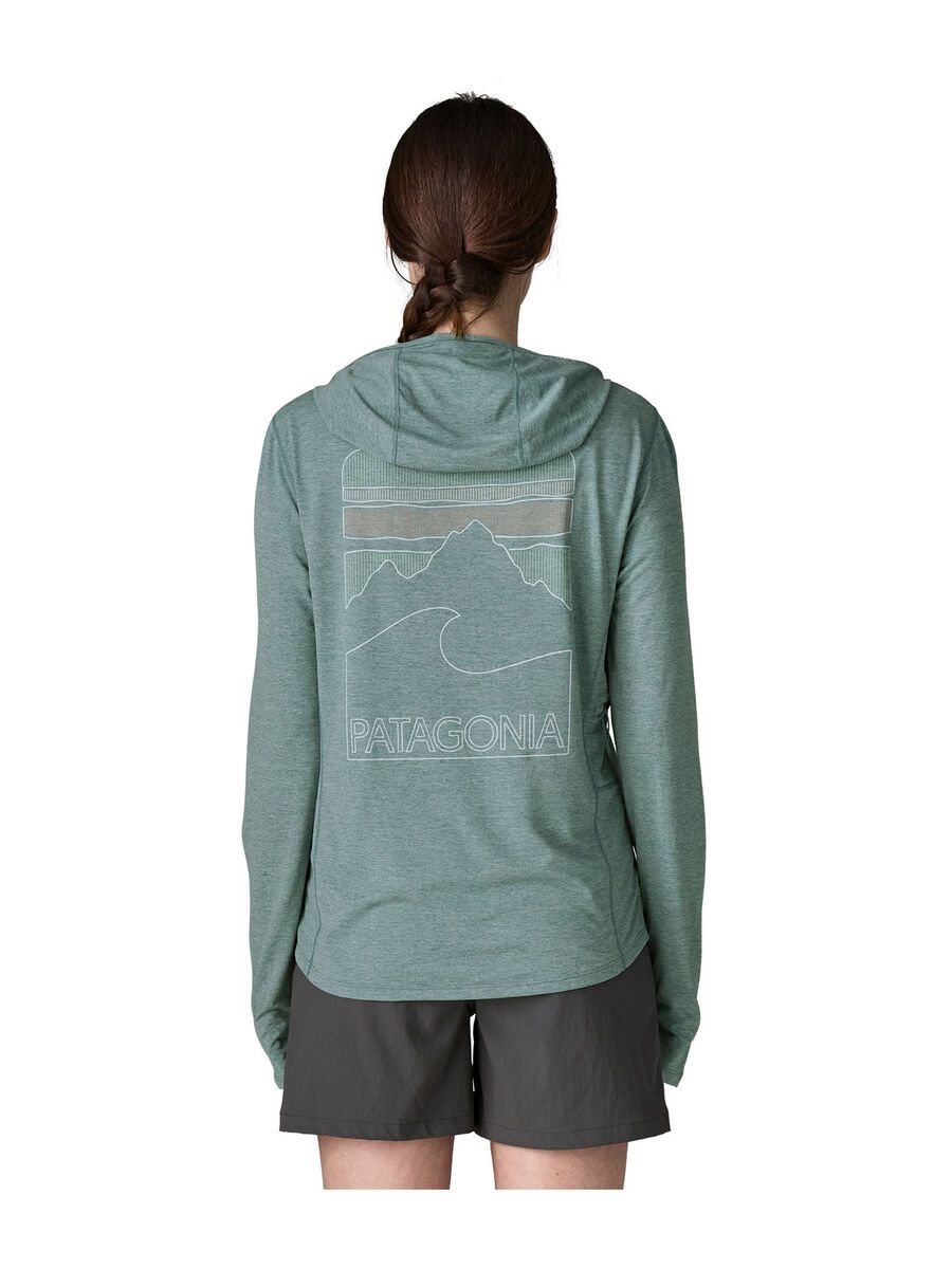 Patagonia Women's Capilene Cool Sun Hoody - Peak Visions, nouveau green/blue sage x-dye - Bild 5