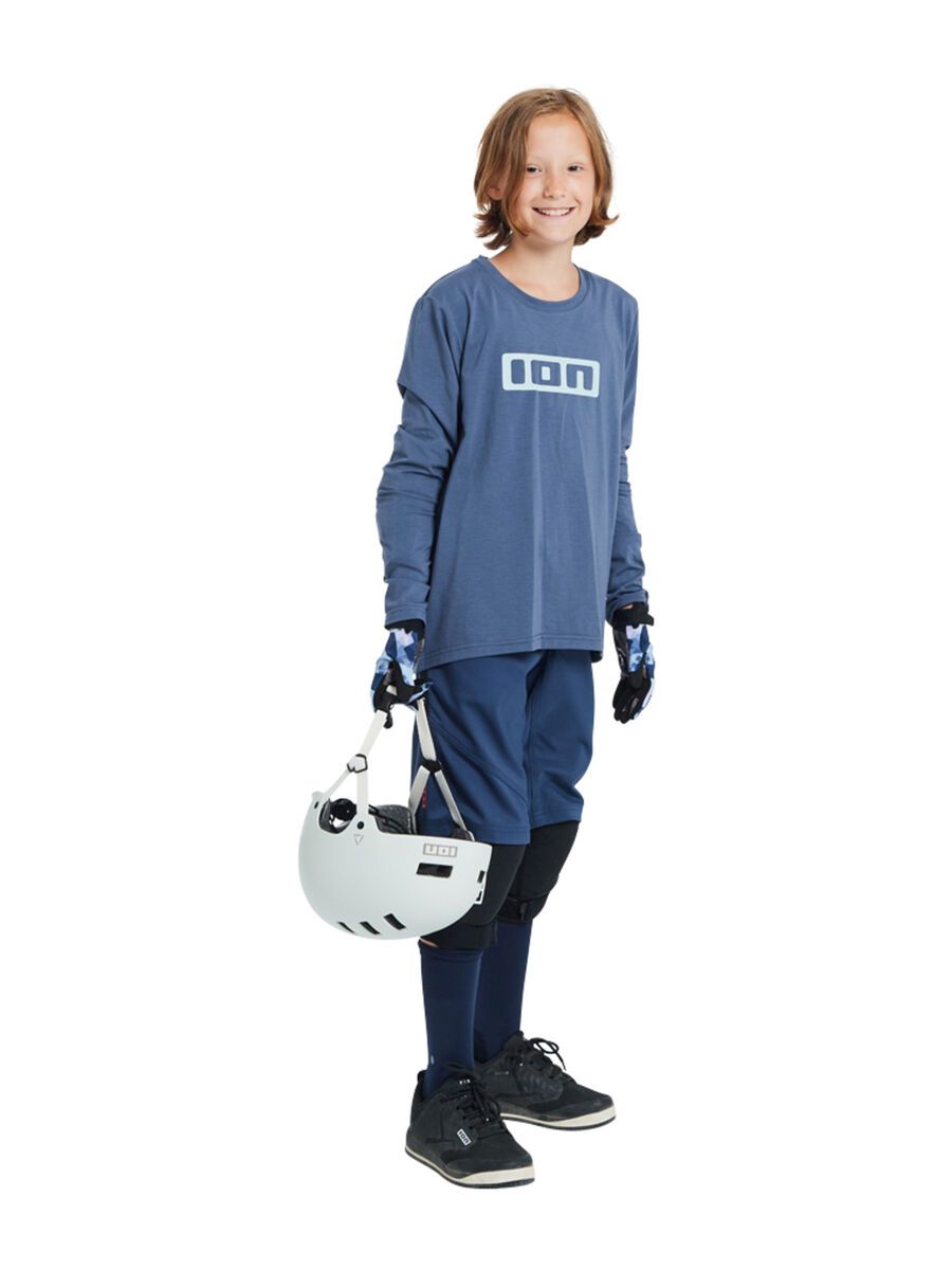 ION Tee Logo LS DR Youth, storm blue - Bild 3
