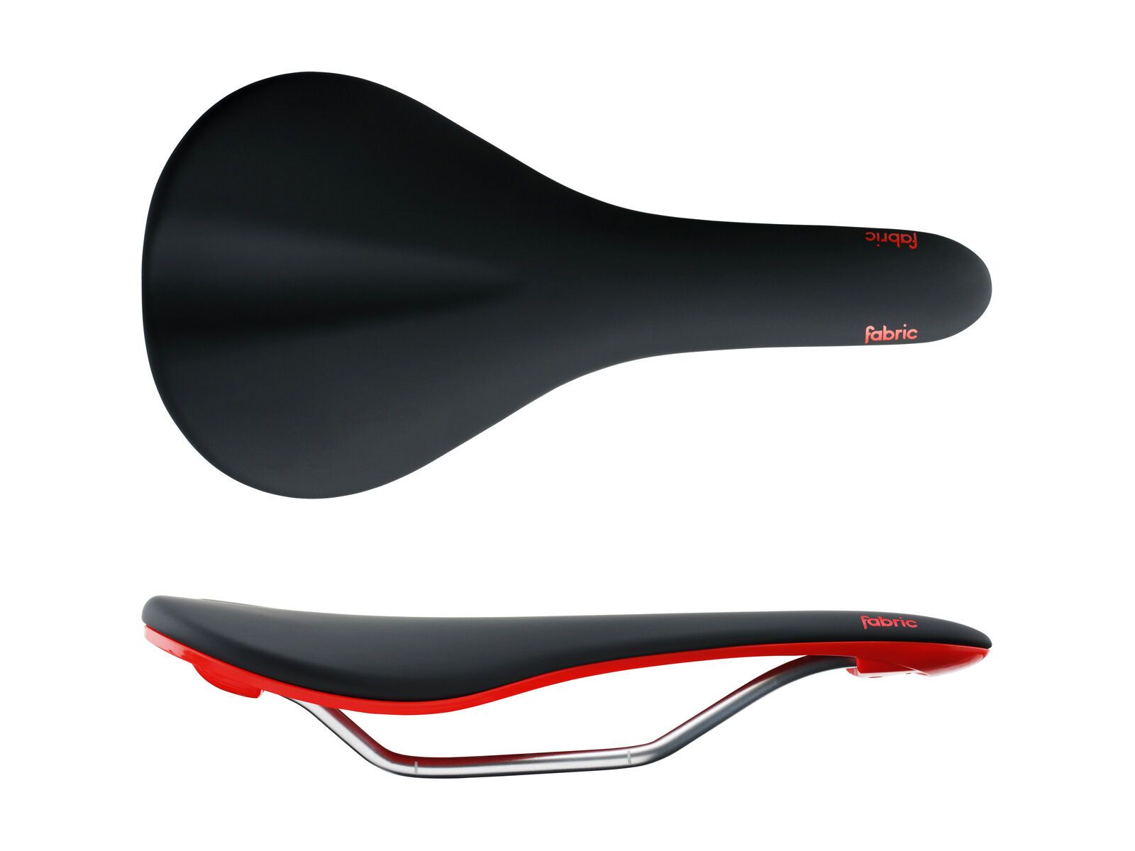 Fabric Scoop Elite Flat Saddle - 142 mm, black/neon red - Bild 3