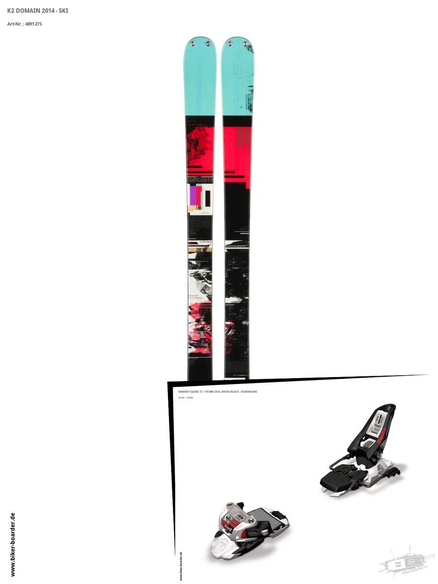 K2 SKI Set: Domain 2014 + Marker Squire 11 - Bild 1
