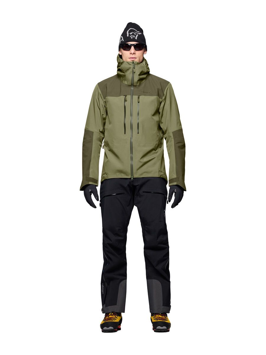 Norrona trollveggen Gore-Tex Pro light Jacket M's, olive night/deep lichen green - Bild 4