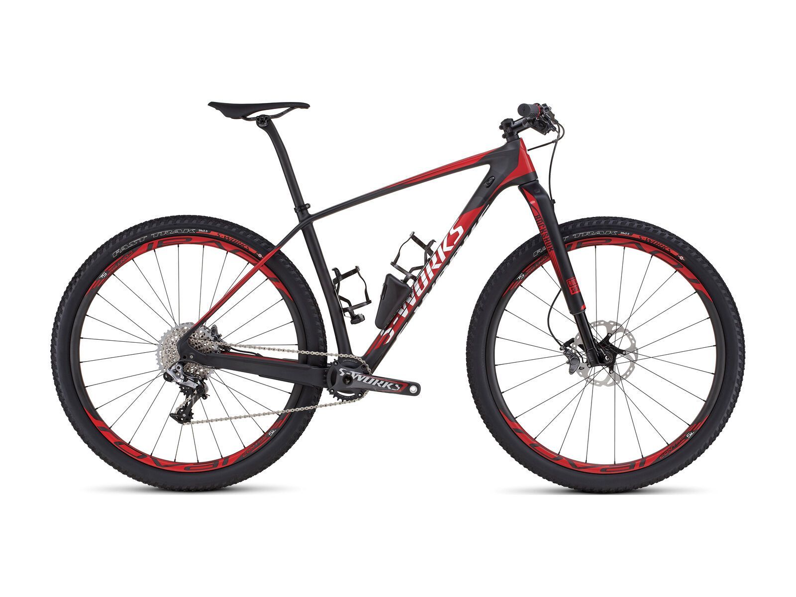 Specialized S-Works Stumpjumper HT 29 World Cup, satin gloss carbon/flo red/white - Bild 1