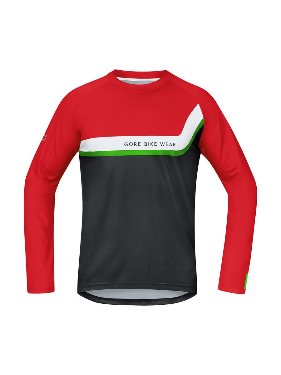 Gore Bike Wear Power Trail Jersey Lang, red black - Bild 1