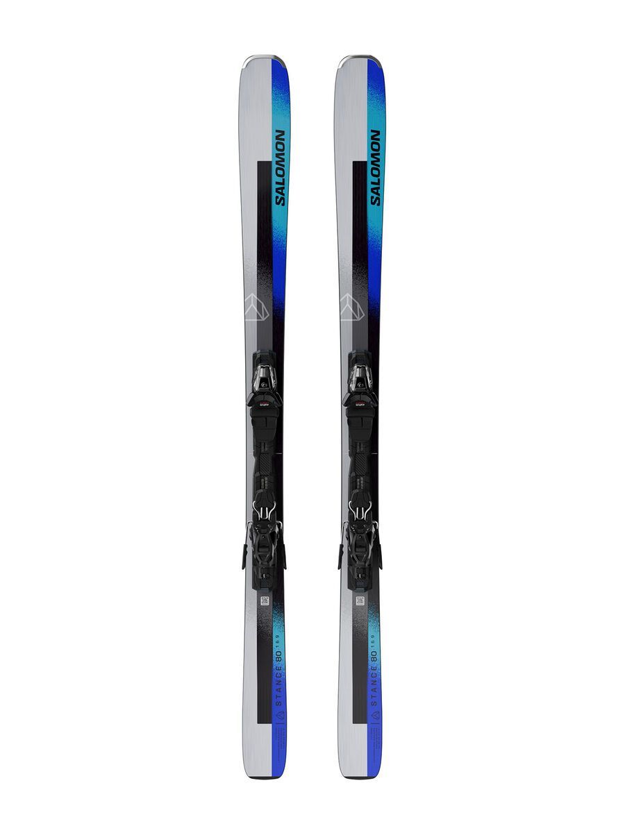 Salomon Stance 80 + M11 GW, silver met./turquoise/race blue - Bild 1