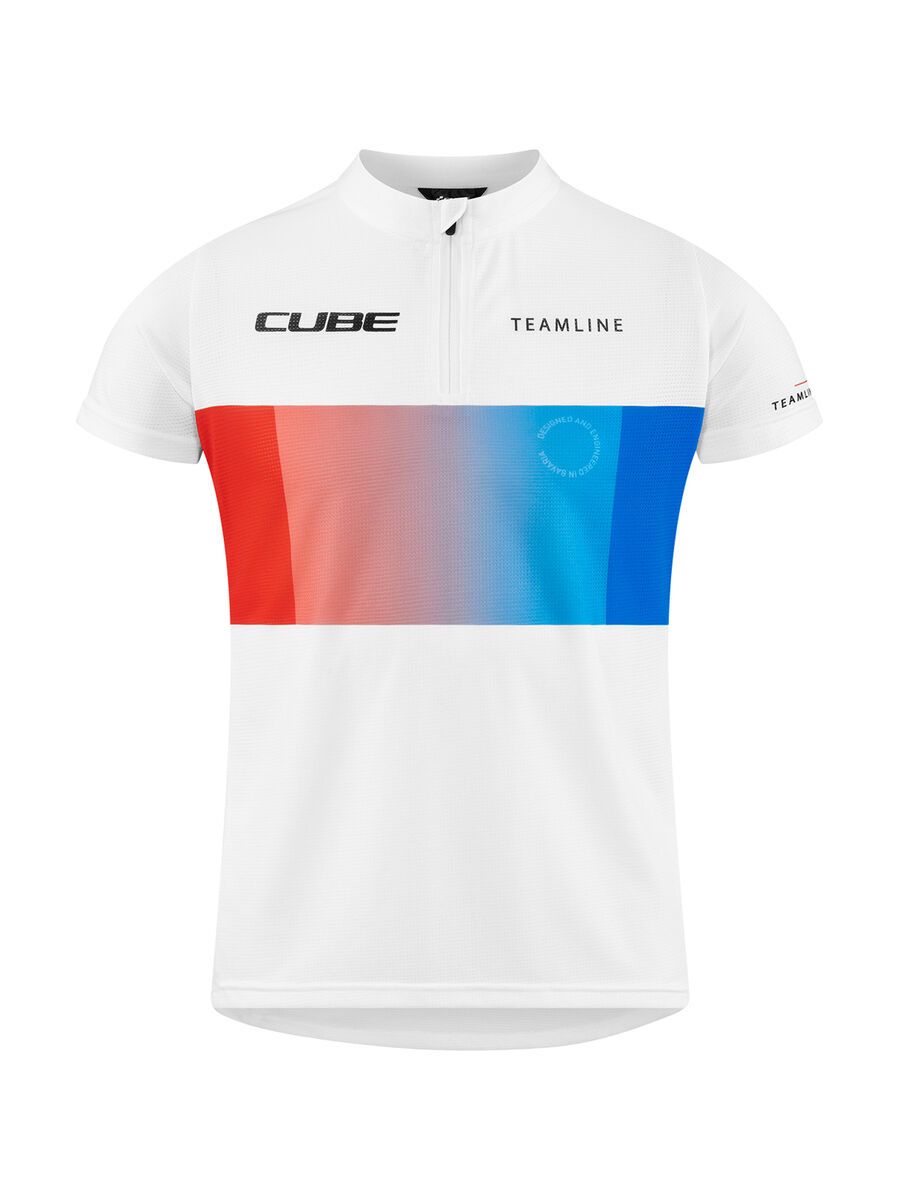 Cube Teamline Trikot Rookie kurzarm, white´n´blue´n´red - Bild 1