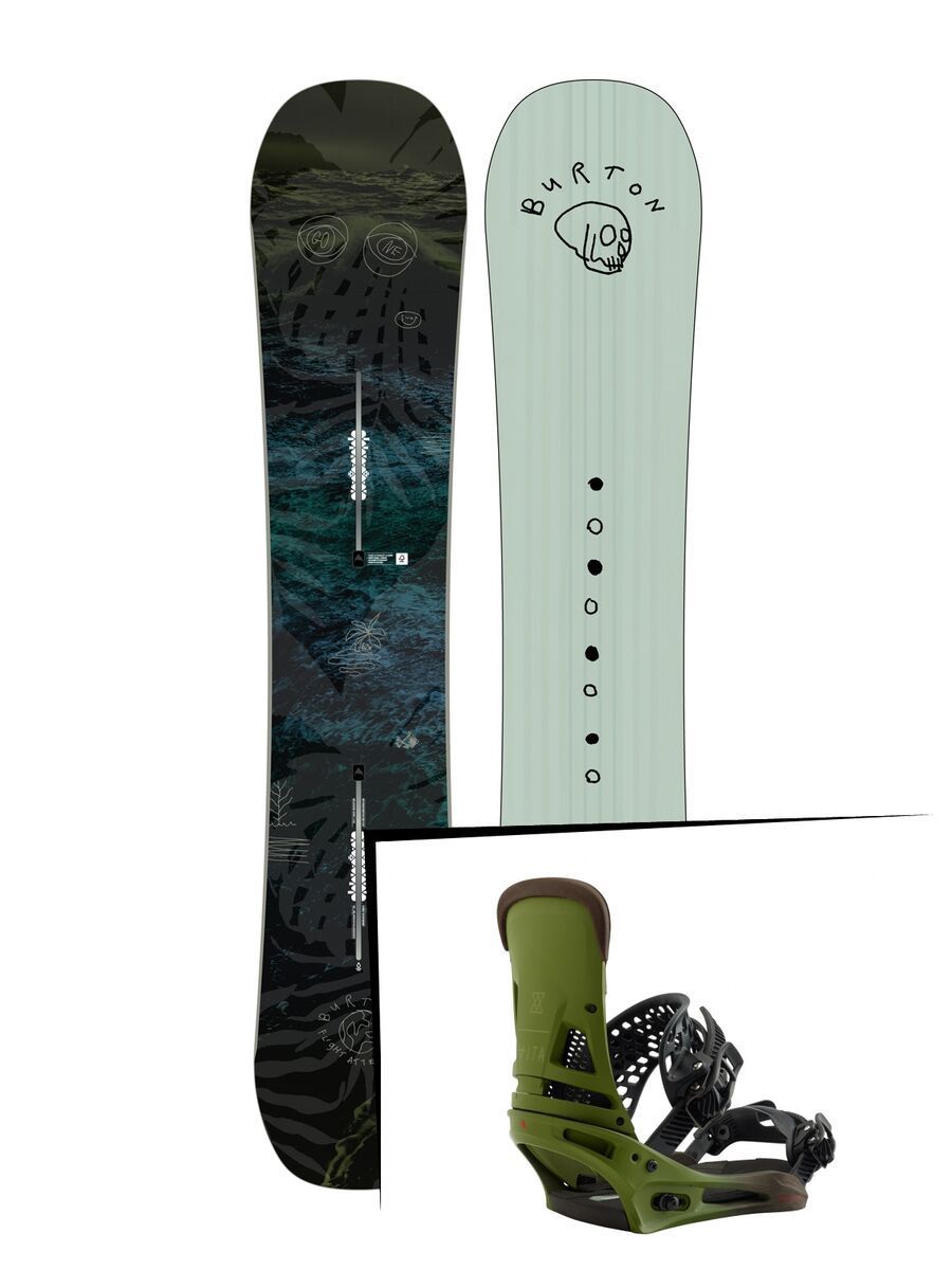 Set: Burton Flight Attendant Wide 2019 + Burton Malavita camp on green - Bild 1