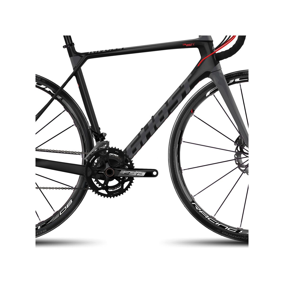 Ghost Nivolet X 5 LC, night black/titanium grey/neon red - Bild 3