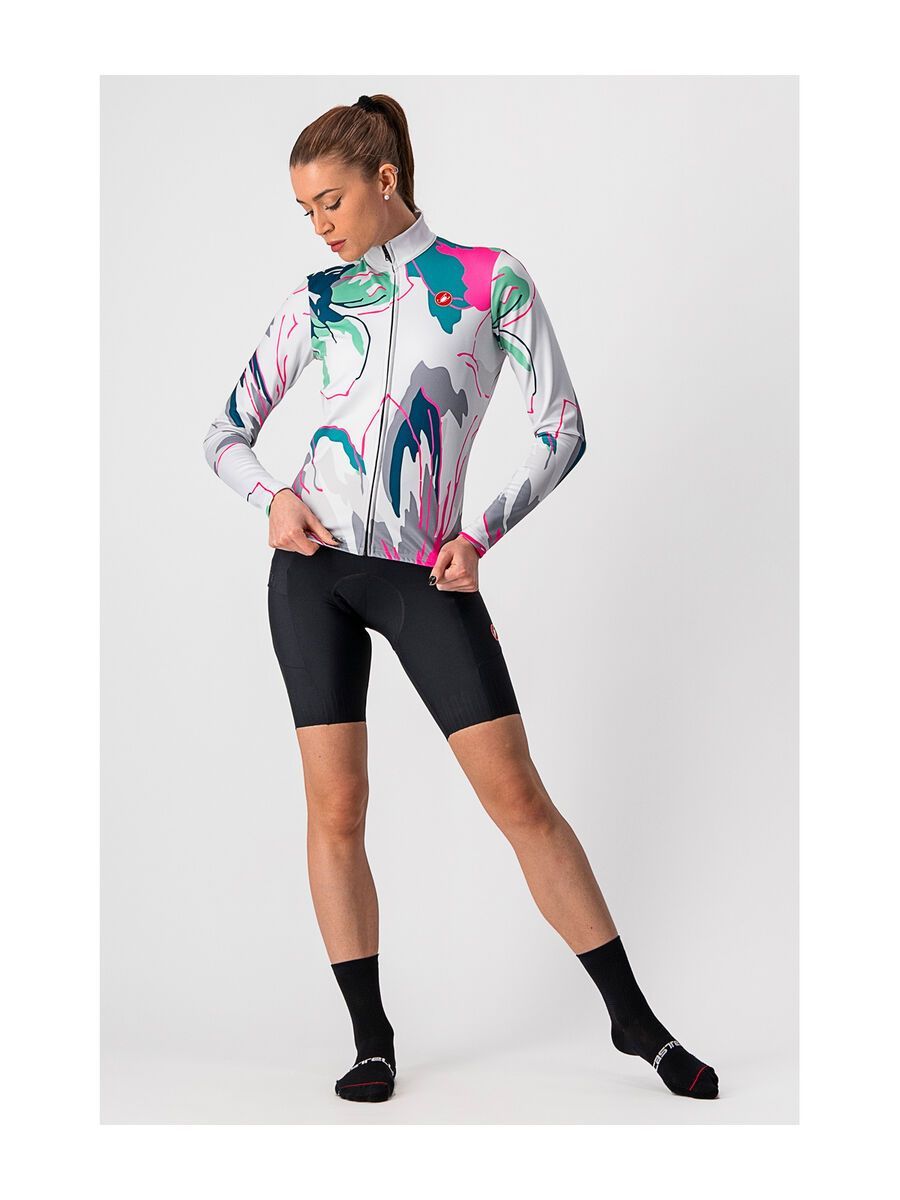 Castelli Unlimited W Thermal Jersey, silver gray/flowers - Bild 4