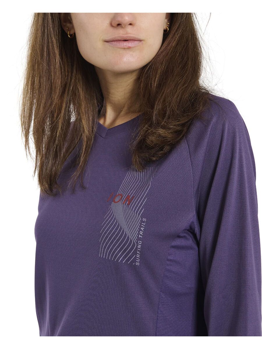 ION MTB Jersey Traze Long Sleeve Women, dark-purple - Bild 3