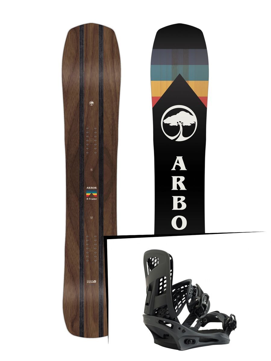 Set: Arbor A-Frame 2019 + Burton Genesis X black matte - Bild 1