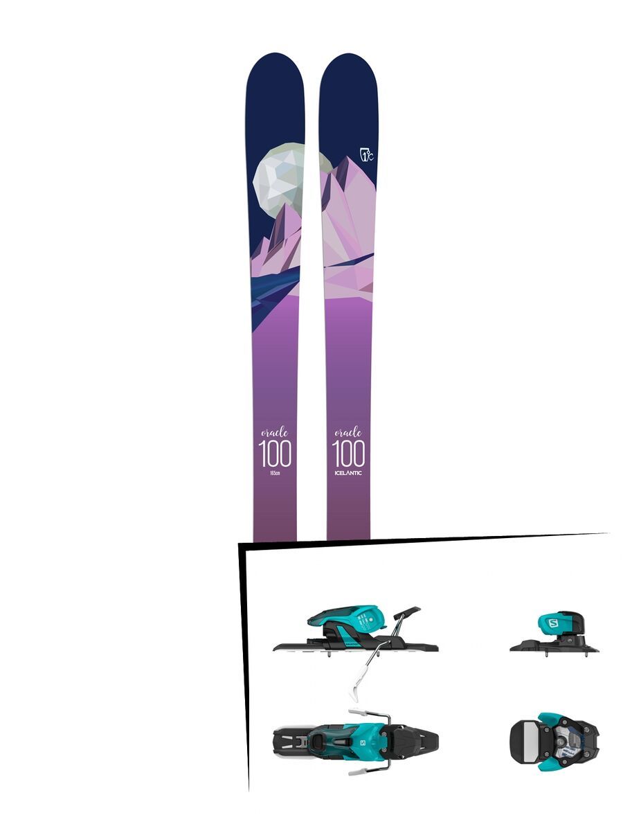 Set: Icelantic Oracle 100 2018 + Salomon Warden 11 turquoise/black - Bild 1