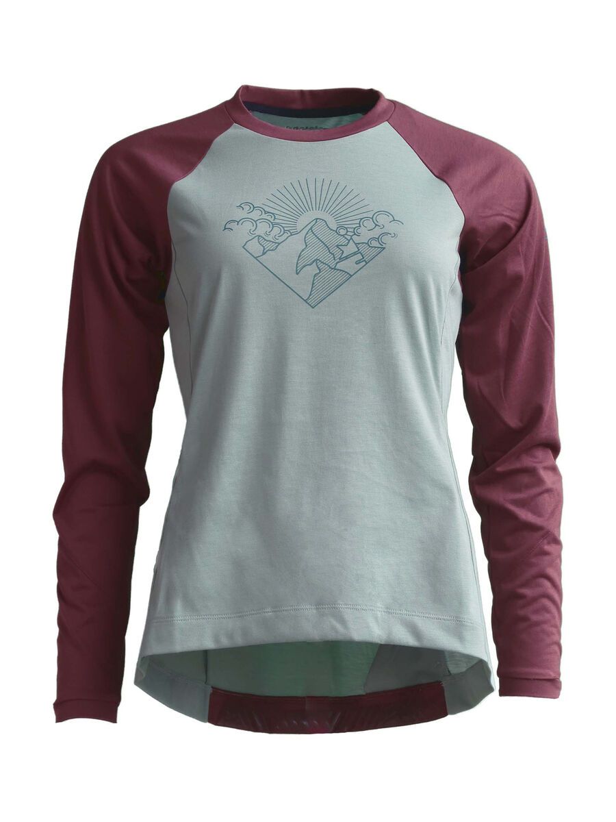 Zimtstern PureFlowz Shirt LS Wmns, granite green/windsor wine - Bild 1