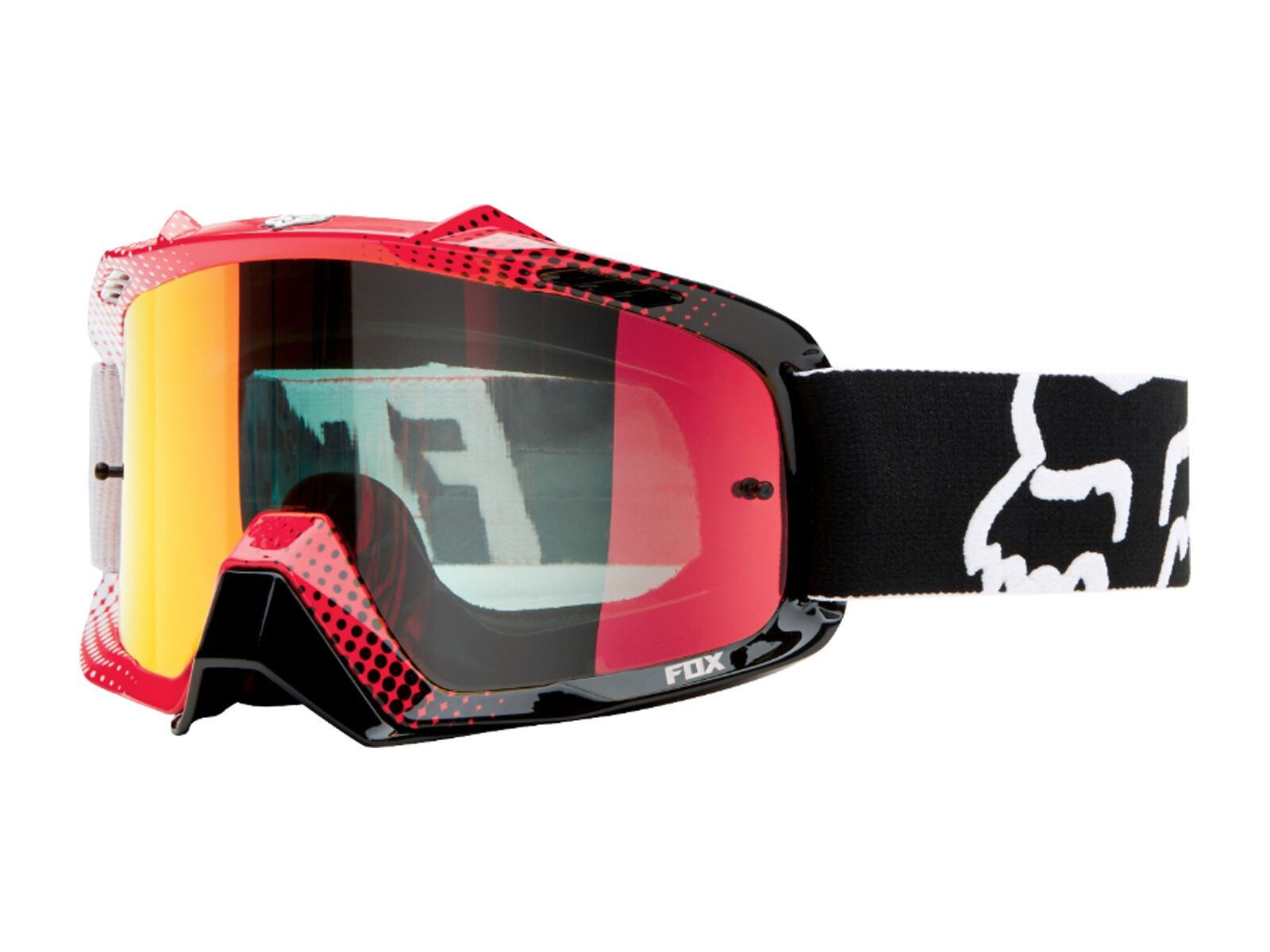 Fox Airspc, 360 race blk-wht-red/Lens: red spark - Bild 1