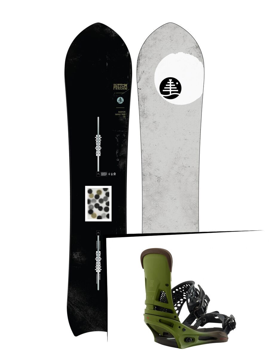 Set: Burton Family Tree Bottom Feeder 2019 + Burton Malavita camp on green - Bild 1