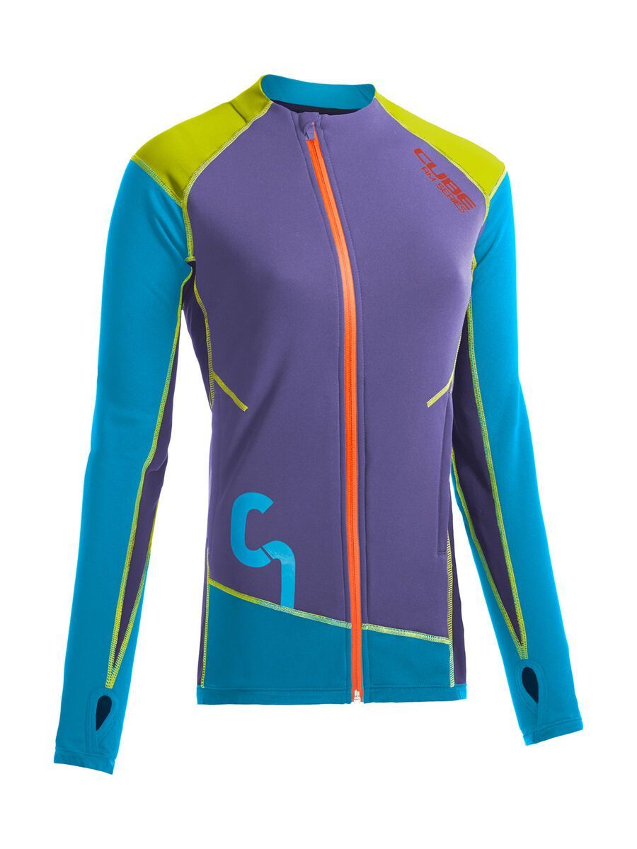 Cube AM WLS Trikot langarm, blue´n´taupe´n´lime - Bild 1