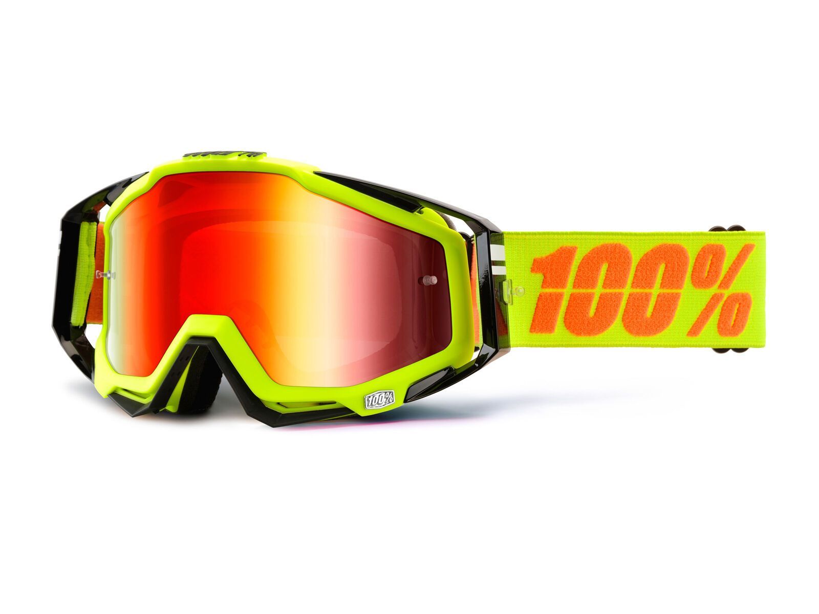 100% Racecraft inkl. Wechselscheibe, neon sign/Lens: mirror red, clear - Bild 1