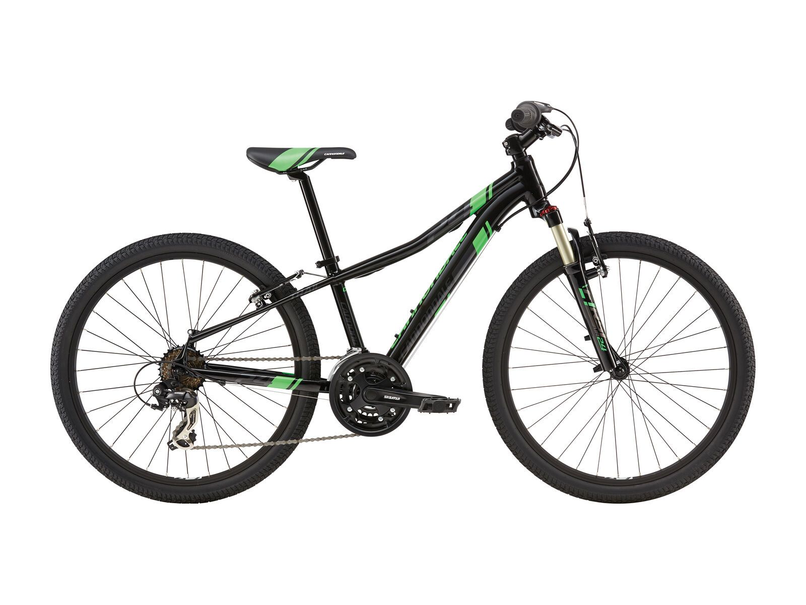 Cannondale Race 24 Kids, jet black w/ viserker green and nearly black, gloss - Bild 1