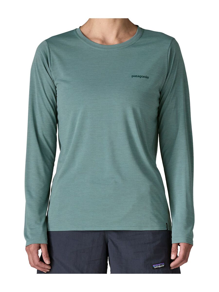 Patagonia Women's Long-Sleeved Capilene Cool Daily Shirt - Boardshort Logo, blue sage/light blue sage x-dye - Bild 1