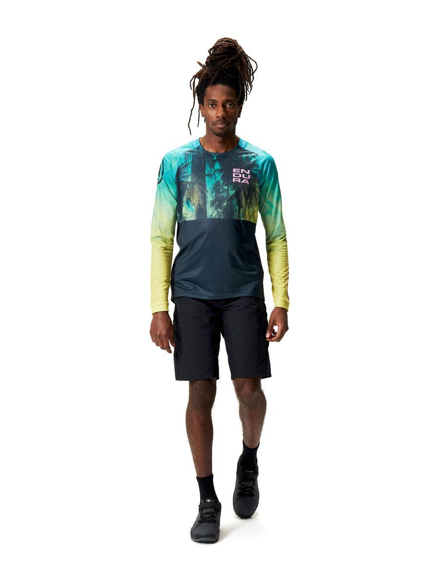 Endura Tropical Print LTD (Langarm), atlantikblau | BIKER-BOARDER.DE