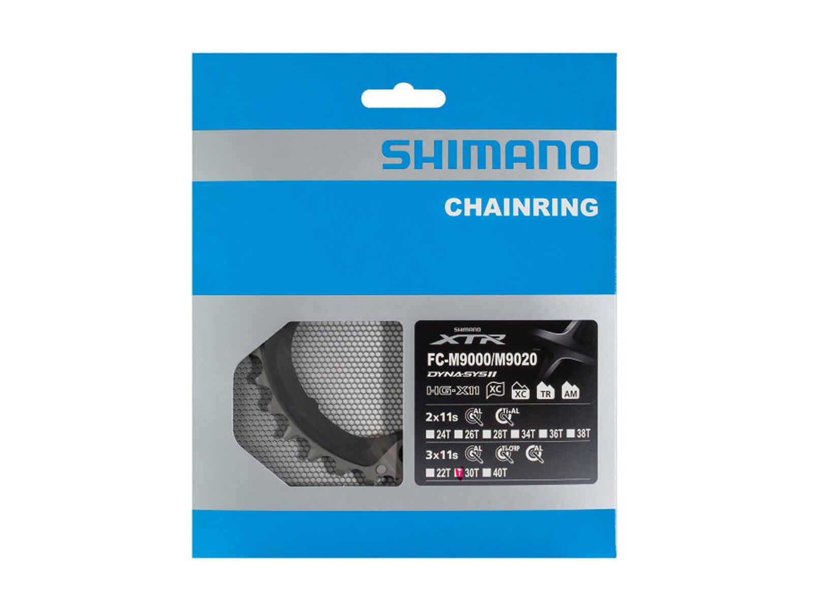 Shimano XTR FC-M9020 Kettenblatt - 3x11 / 96 mm LK / Mitte - Bild 1
