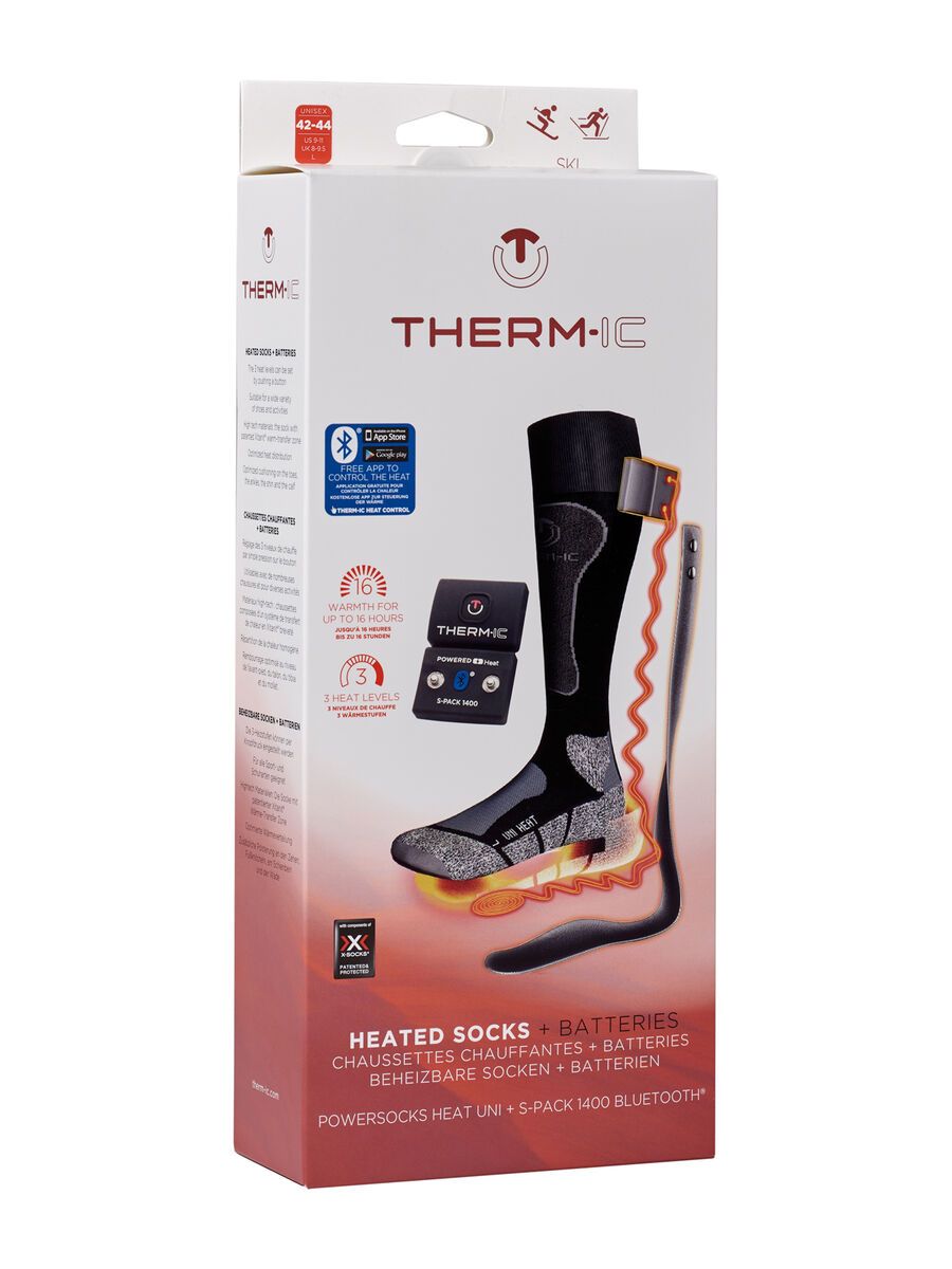 Therm-ic PowerSock Heat Uni + S-Pack 1400B, black/grey - Bild 6