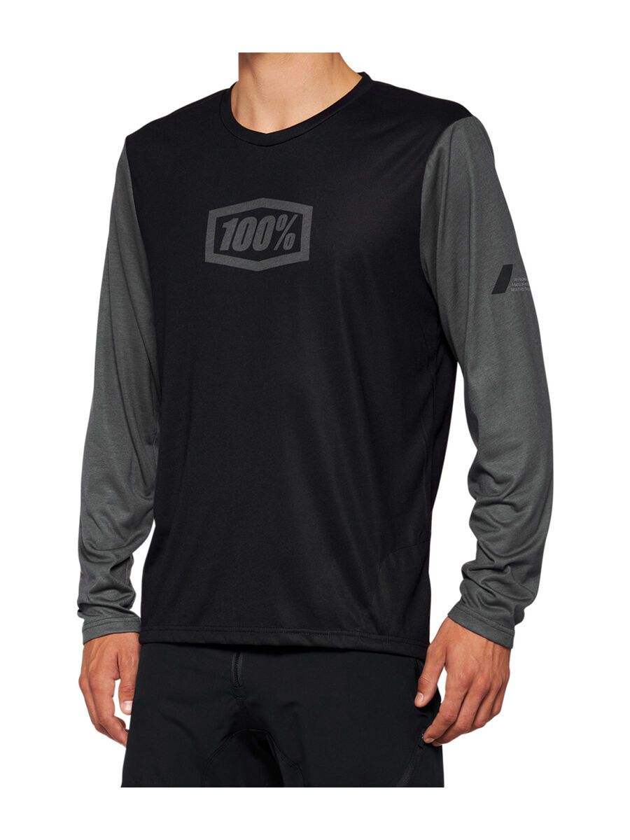 100% Airmatic Long Sleeve Jersey, black - Bild 1