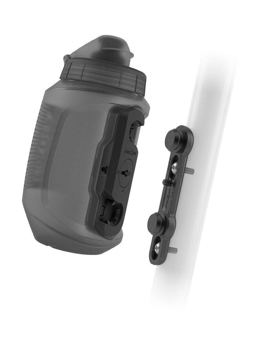 Fidlock Twist Bottle 550 Compact + Bike Base, transparent black - Bild 1