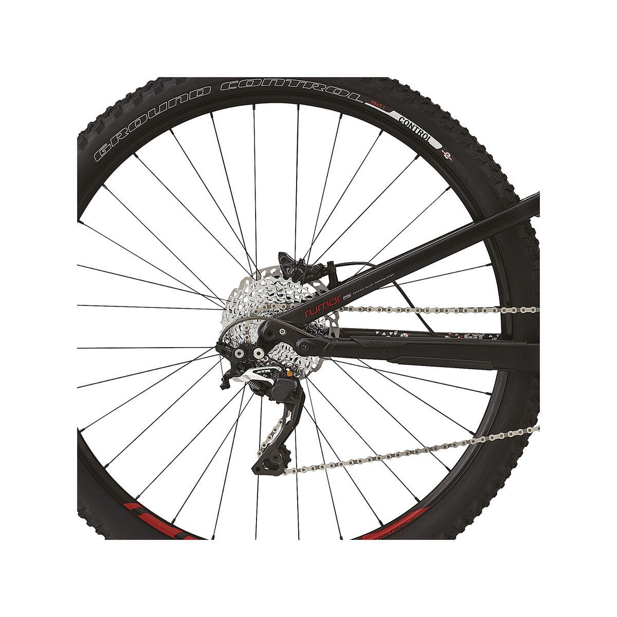 Specialized Rumor Elite, Satin Black/Dark Silver/Flo Red - Bild 4
