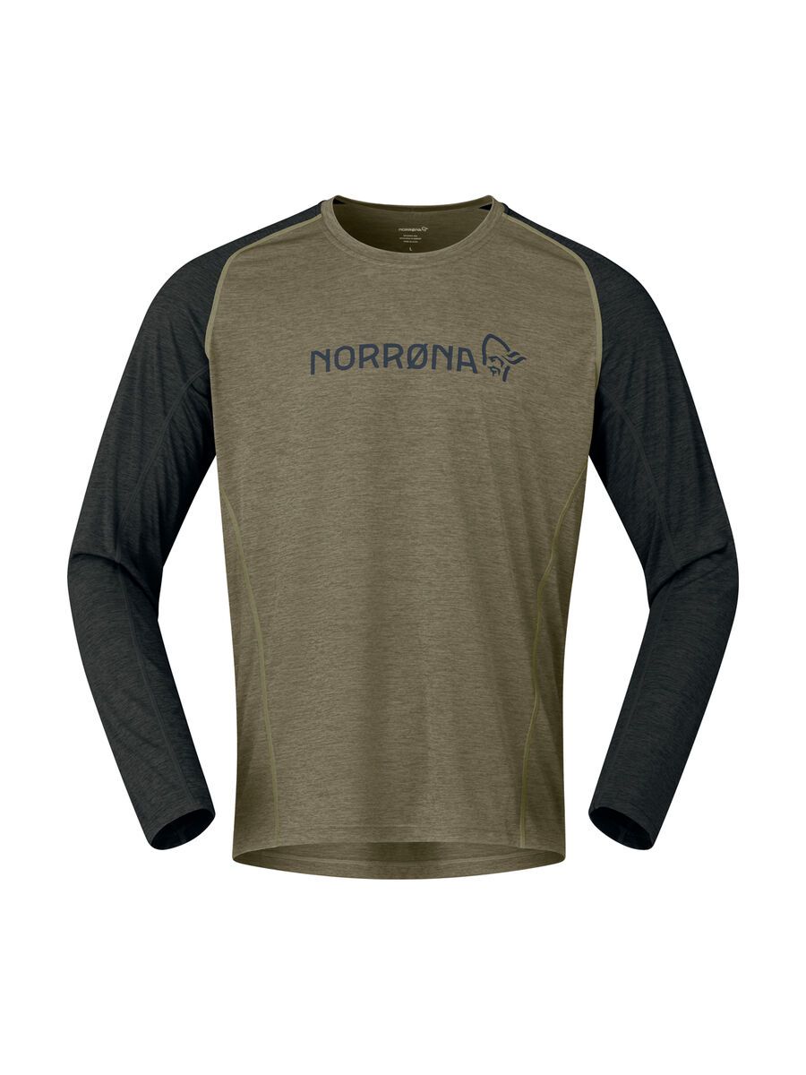 Norrona fjørå equaliser lightweight Long Sleeve M's, olive night - Bild 1