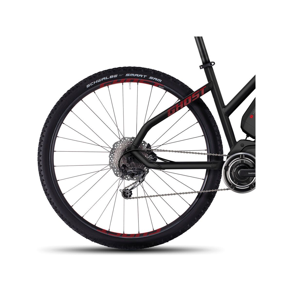 Ghost Hybride Square Cross 2 W, night black/neon red/urban grey - Bild 4