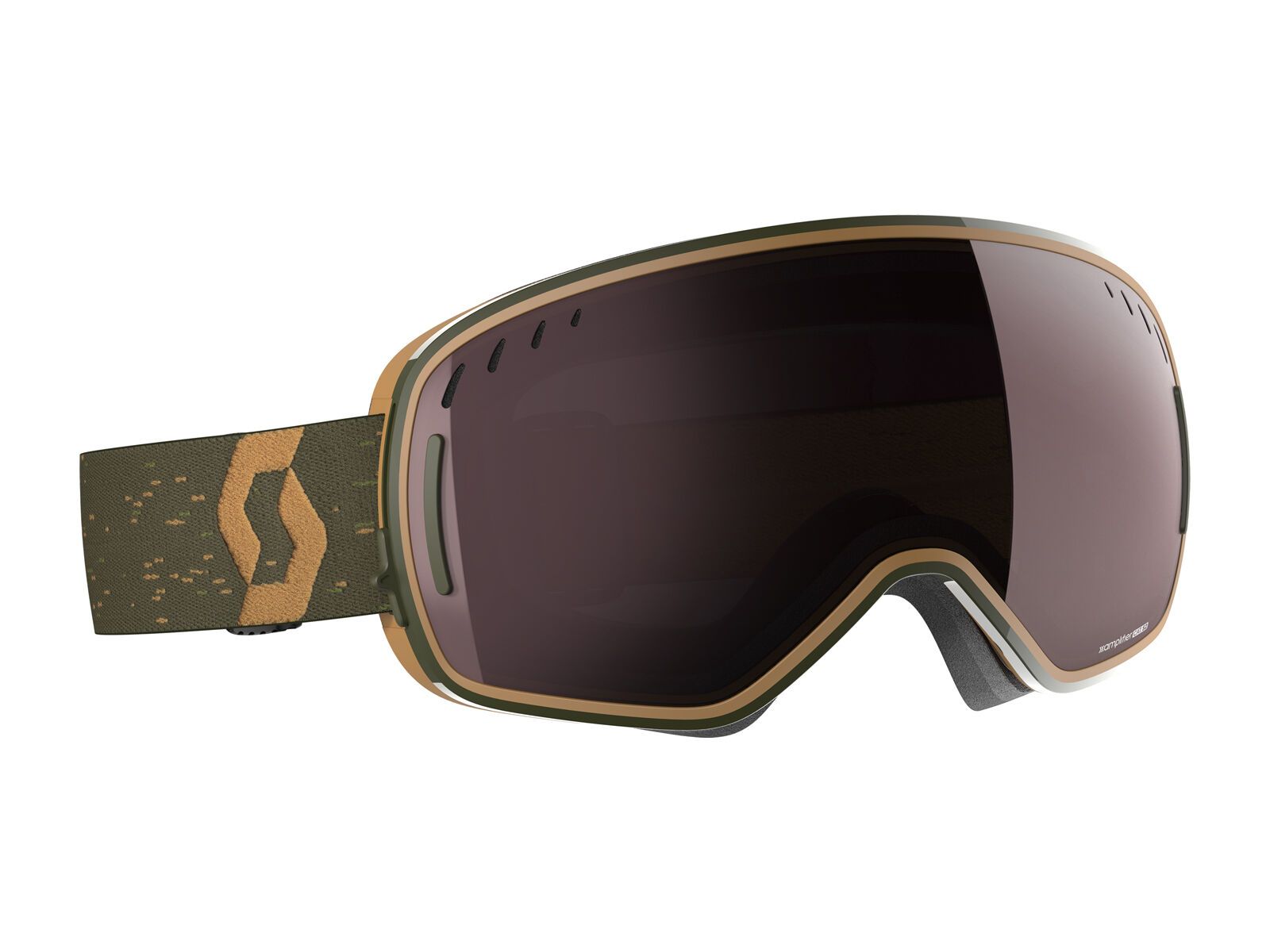 Scott LCG inkl. WS, dark green brown/Lens: enhancer silver chrome - Bild 1