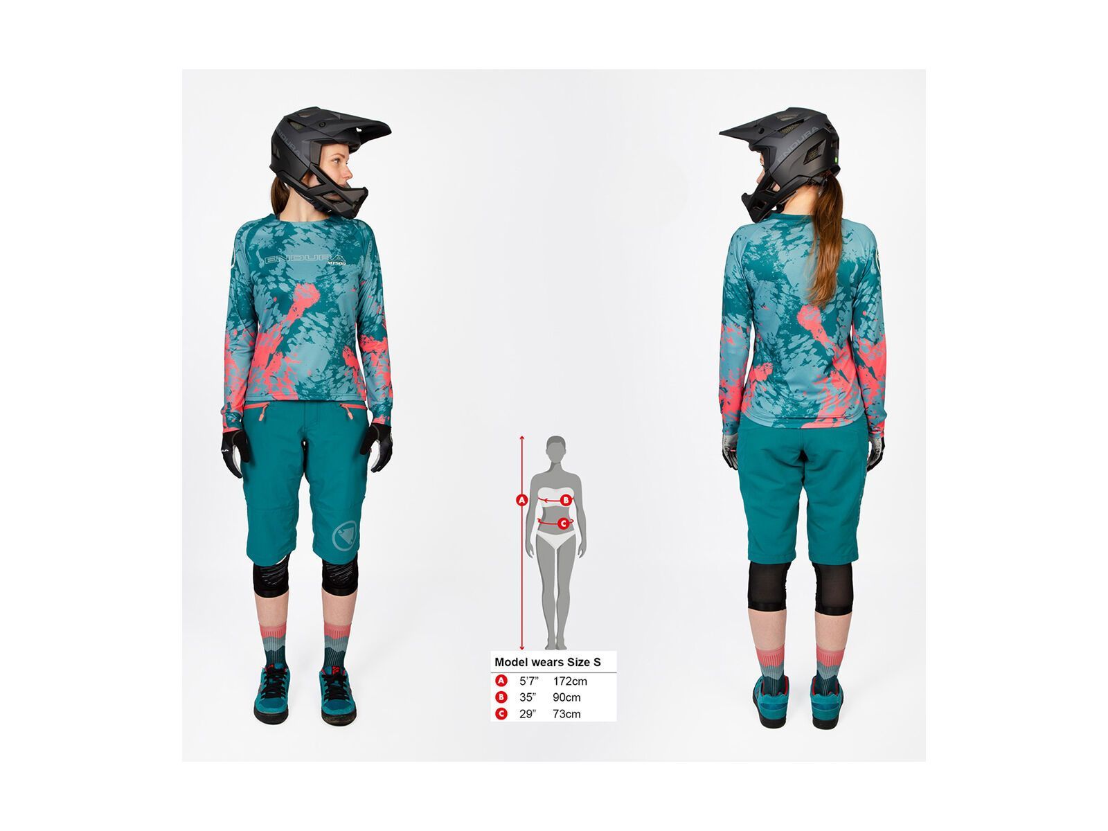 Endura Women's MT500 Animo L/S Jersey, spruce green - Bild 4