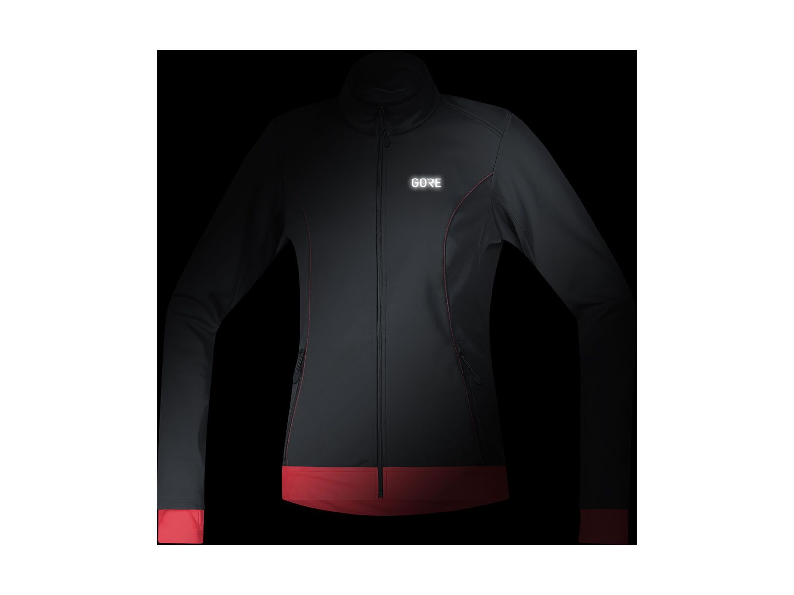 GOREWEAR C3 Damen Gore Windstopper Thermo Jacke, black/hibiscus pink - Bild 4