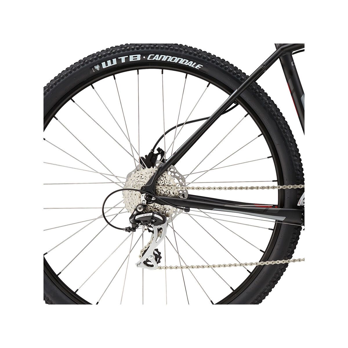 Cannondale Trail 29 6, jet black with charcoal cray, race red nearly black matte - Bild 4