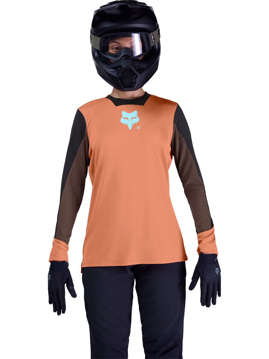 Fox Womans Defend LS Jersey Elevated, coral - Bild 3