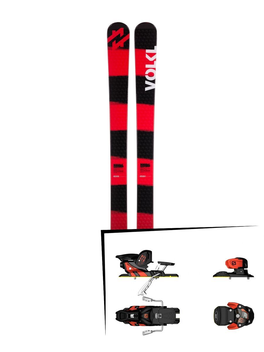 Set: Völkl Revolt 2017 + Salomon Warden MNC 13, 100 mm 100 mm, white/black/orange - Skiset - Bild 1