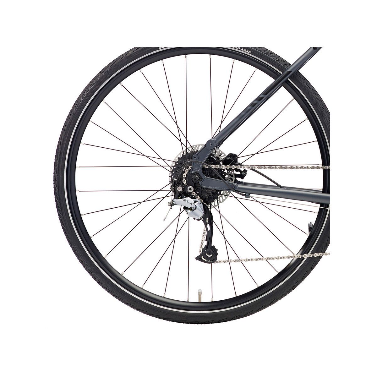 Kona Dew Plus 700C, matt charcoal w/ yellow & black decals - Bild 5