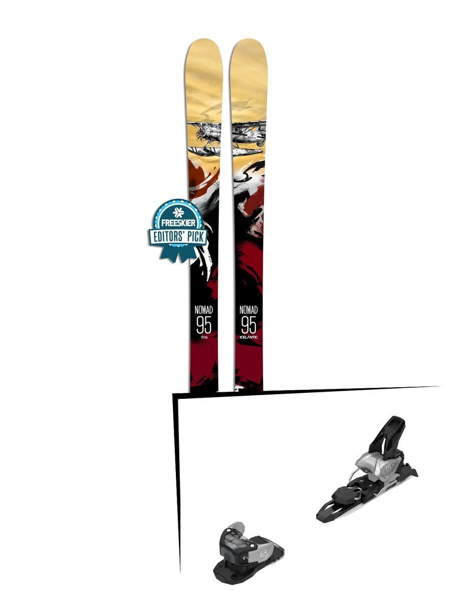 Set: Icelantic Nomad 95 2018 + Salomon Warden MNC 11 silver/black - Bild 1