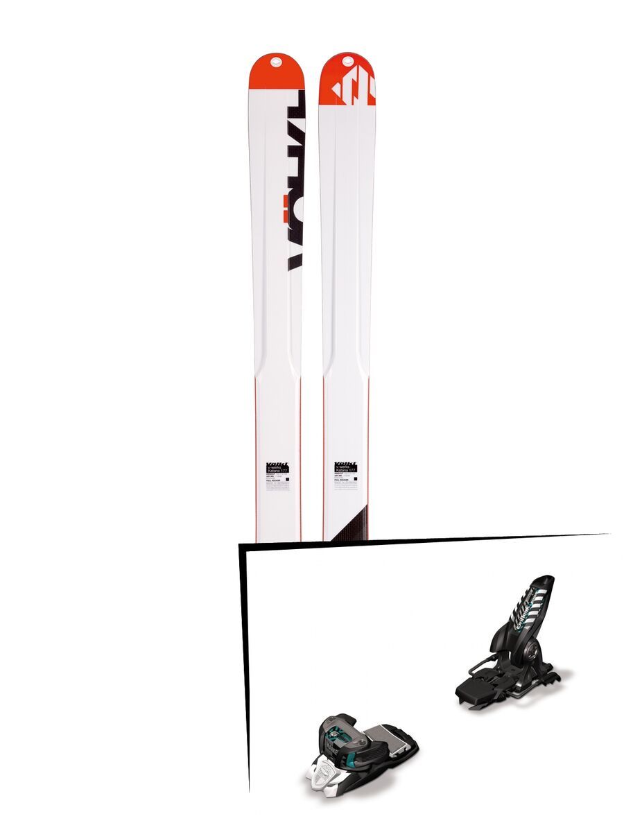 Set: Völkl V-Werks Katana 2017 + Marker Griffon 13, 136 mm 2015, black/white/teal - Skiset - Bild 1