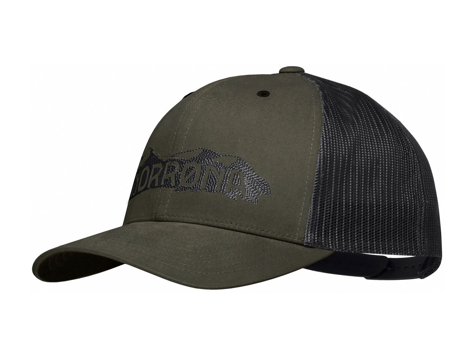 Norrona /29 snap back trucker mesh Cap, olive night/caviar black - Bild 1