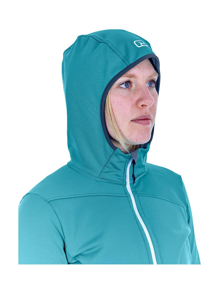 Ortovox Merino Fleece Light Tec Hoody W, aqua - Bild 5