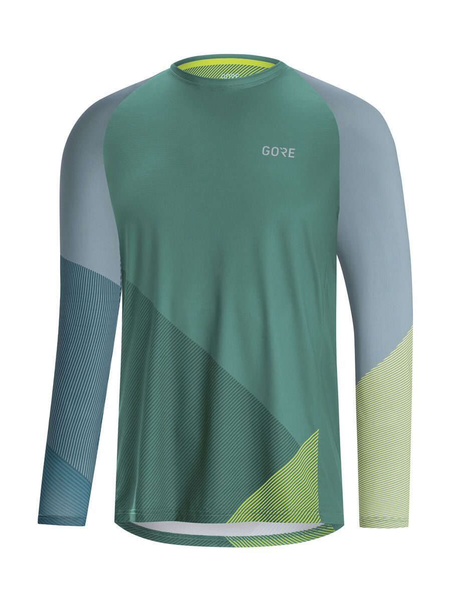 GOREWEAR C5 Trail Trikot Langarm, nordic blue/citrus green - Bild 1