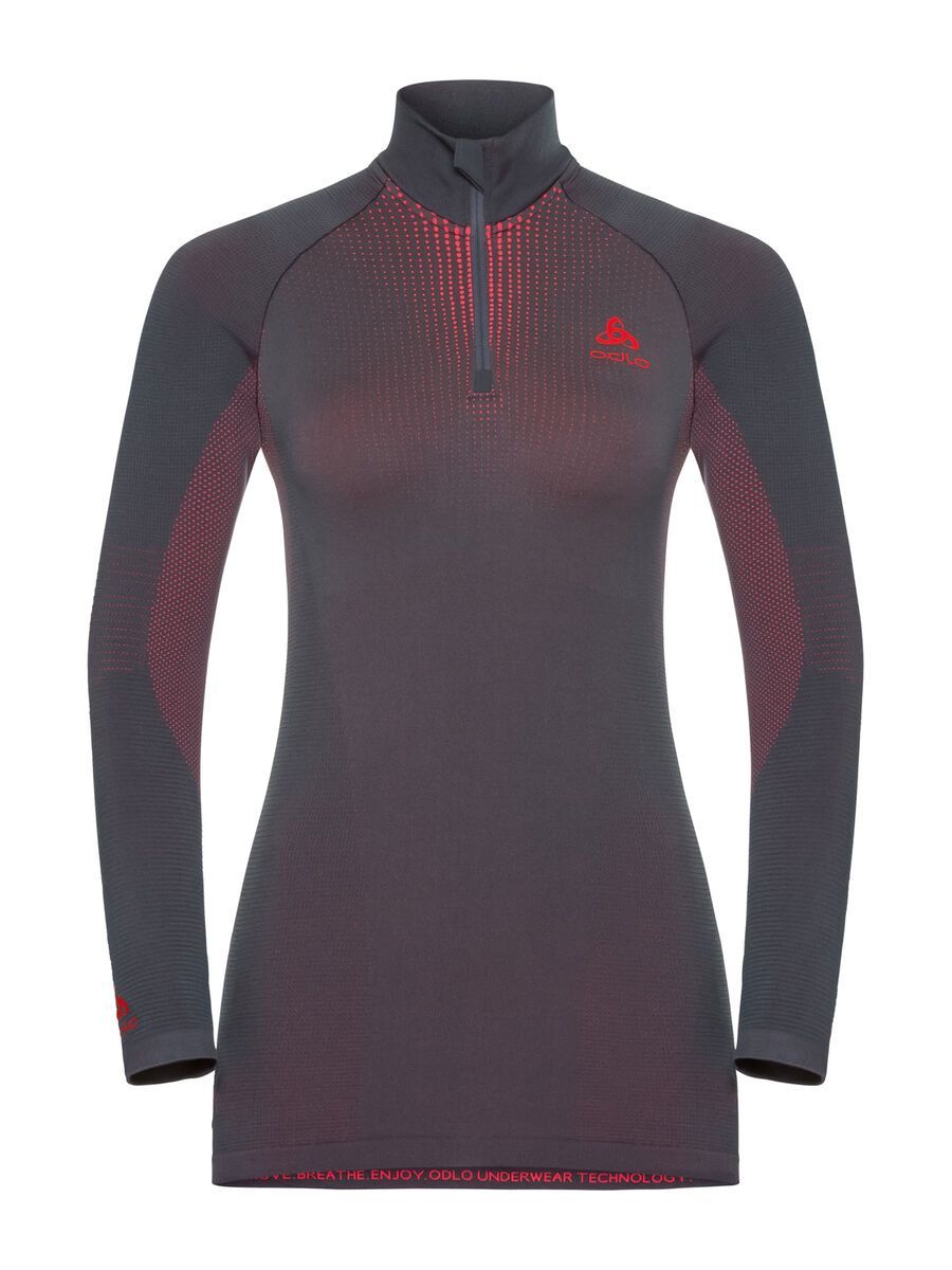 Odlo SUW Top Performance Warm 1/2 Zip L/S, odyssey gray - diva pink - Bild 1