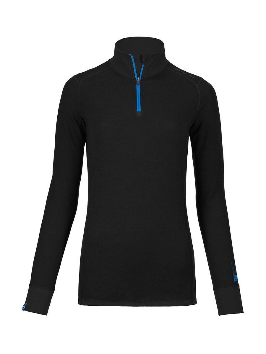 Ortovox Merino 210 Long Sleeve Zip Neck, black raven - Bild 1
