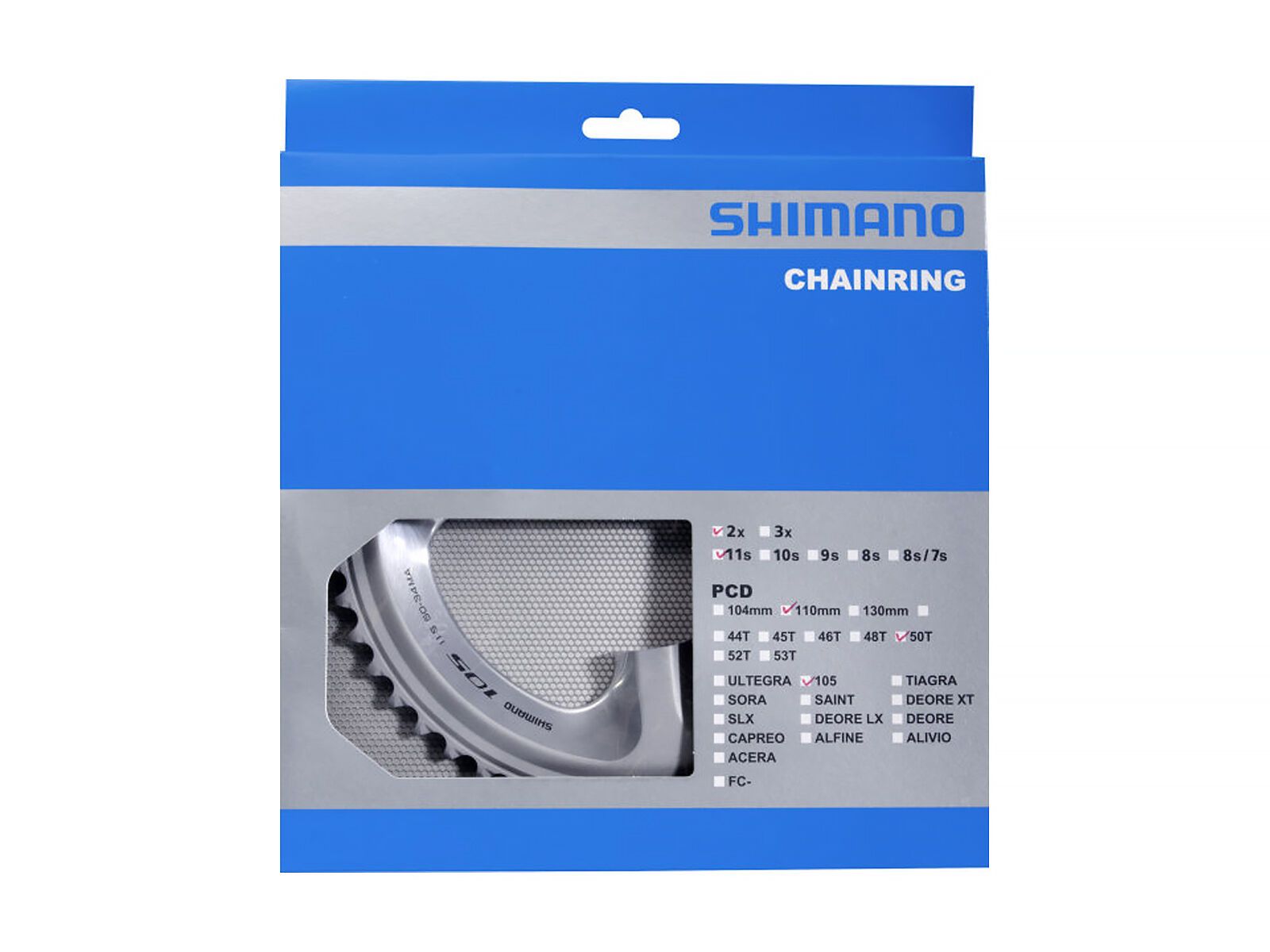 Shimano Kettenblatt für 105 FC-5800 - 110 mm LK / MA, silber - Bild 1