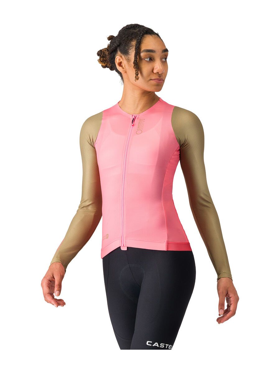 Castelli Corretto W LS Jersey, rosa giro/elmwood - Bild 2