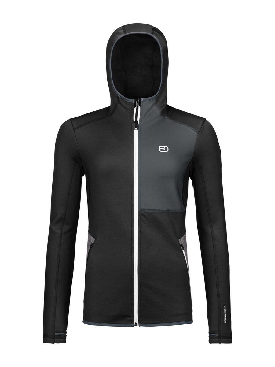 Ortovox Merino Fleece Hoody W, black raven - Bild 1